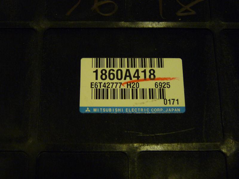 06 2006 mitsubishi lancer 2.0l  ecu ecm engine computer 1860a418