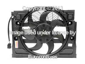 Bmw e46 auxiliary fan assembly front of radiator electric tyc blower motor