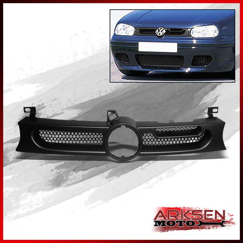 99-06 vw golf iv mk4 r32 gti tdi front mesh black racing sport grill grille set