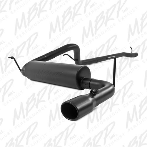 Mbrp exhaust s5526blk black series; cat back single rear exit exhaust system