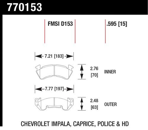 Hawk performance 770153 premium oes; disc brake pads