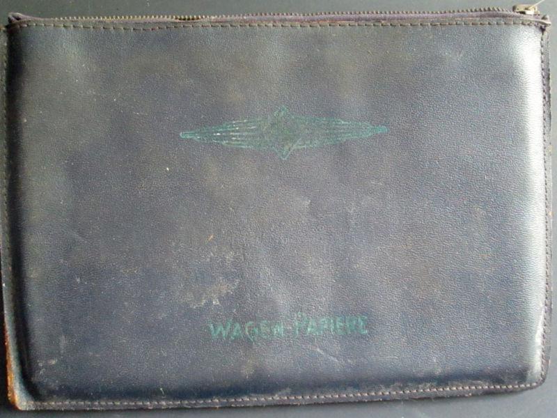 Vintage jeep willies owner's manual leather storage pouch 1940's ? wagen papiere