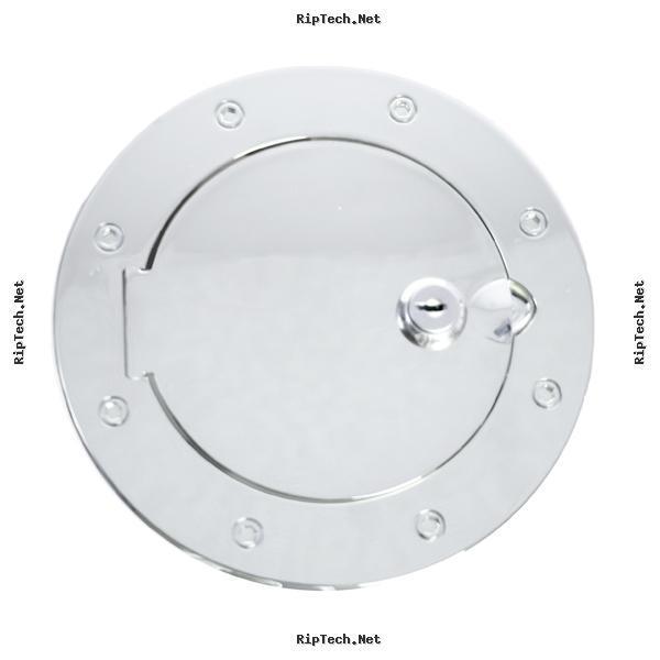 Fuel cover, locking, polished stainless steel, 07-13 jk (p/n 11134.03)
