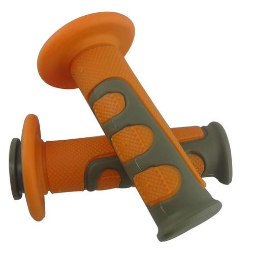 22mm hand grip handlebar hand throttle grips rubber universal grip 7/8" orange