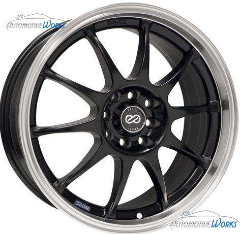 15x6.5 enkei j10 4x100 4x108 4x4.25 +38mm matte black machined rims wheels 15"