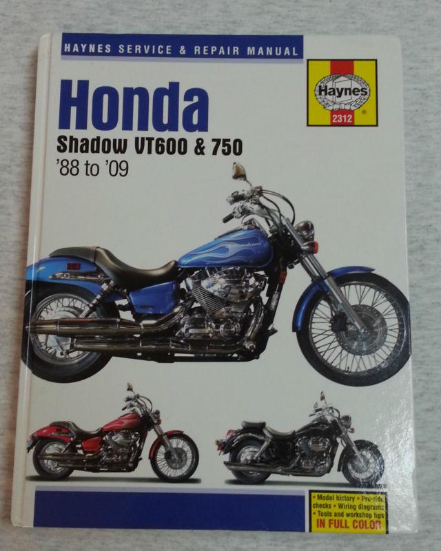 Haynes repair manual - vt600/750 shadow 2312 honda vt600c shadow 88-09 hardback