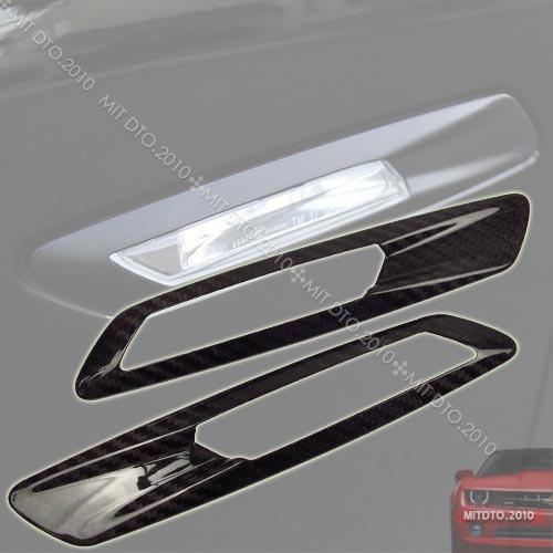 Carbon fiber bmw f10 sedan 5 series side fender cover light lamp trim §