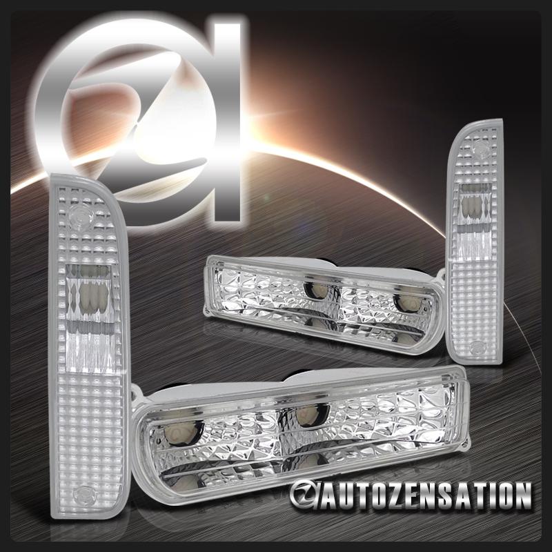 97-01 jeep cherokee clear side marker signal & parking bumper lights