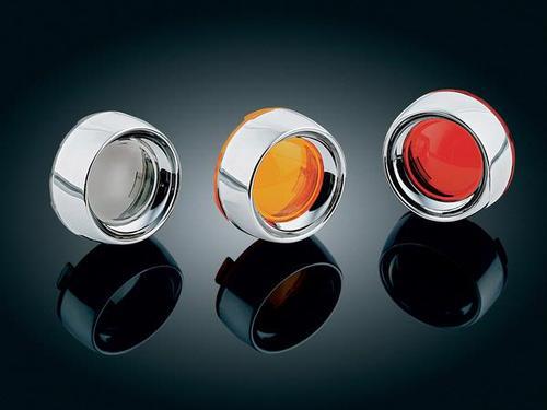 Kuryakyn 2108 bullet bezels deep dish with amber lenses hd