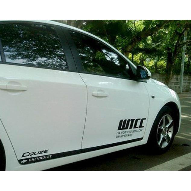 Wtcc return of the king car side body decal graphics sticker for chevrolet cruze