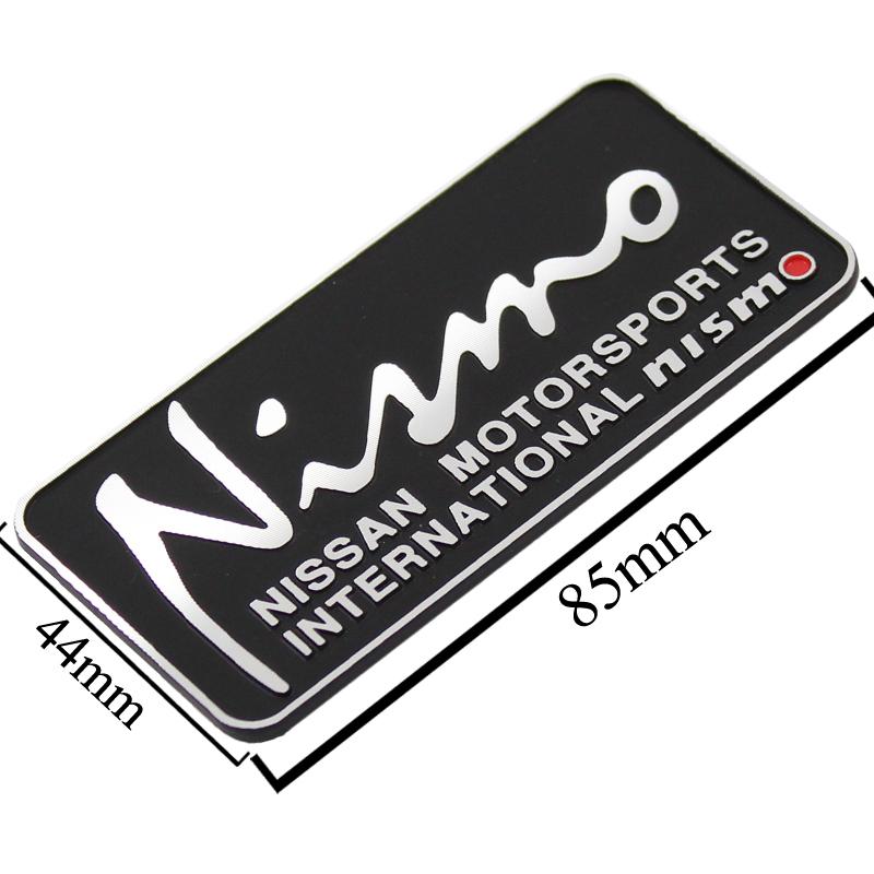 1x black nismo aluminum sticker vehicle logo badge symbol emblem