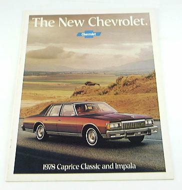 1978 78 chevrolet chevy impala caprice classic brochure