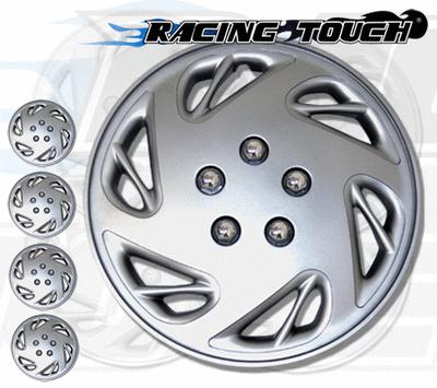 4pcs set 15" inches metallic silver hubcaps wheel cover rim skin hub cap #054