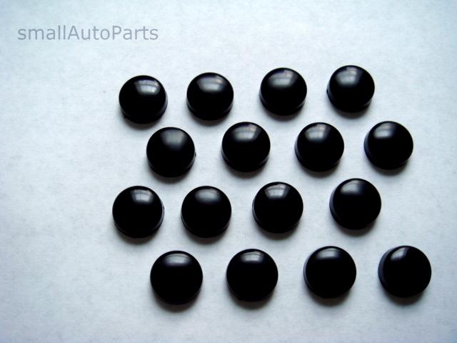 (16) black license plate frame screw bolt caps covers car truck bike motorcycle