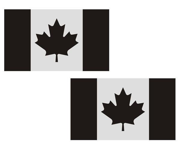 Canada subdued flag decal set 4"x2.4" canadian tactical military sticker zu1