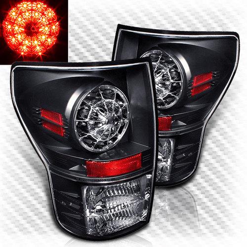 2007-2013 toyoto tundra led black tail lights rear brake lamp pair new set light