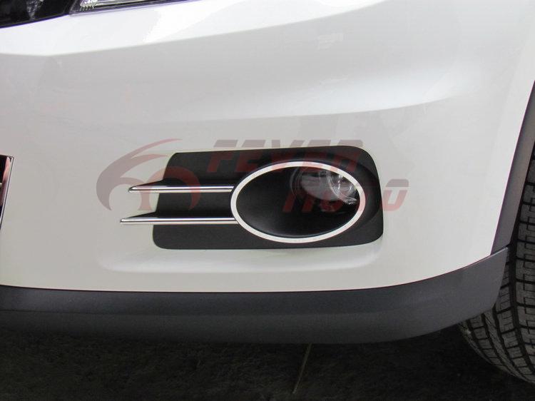 Fm hot trim bumper chrome fog light cover for 2009 2010 2011 vw tiguan warranty