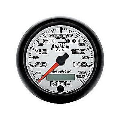 Autometer phantom ii analog speedometer 0-160 mph 3 3/8" dia electrical 7588