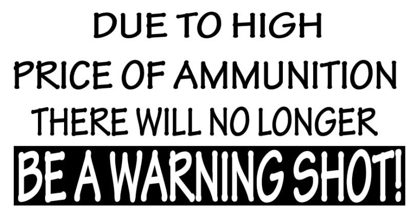High price ammo funny decal laptop car window vinyl sticker free usps shipping