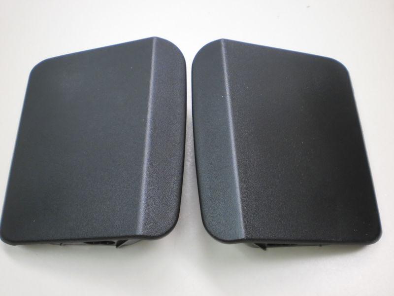 Jeep wrangler tj replacement bumper end caps front oem black plastic mopar part