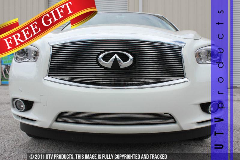 2013 infiniti jx35 upper overlay & bumper 3pc chrome billet grille kit custom 13