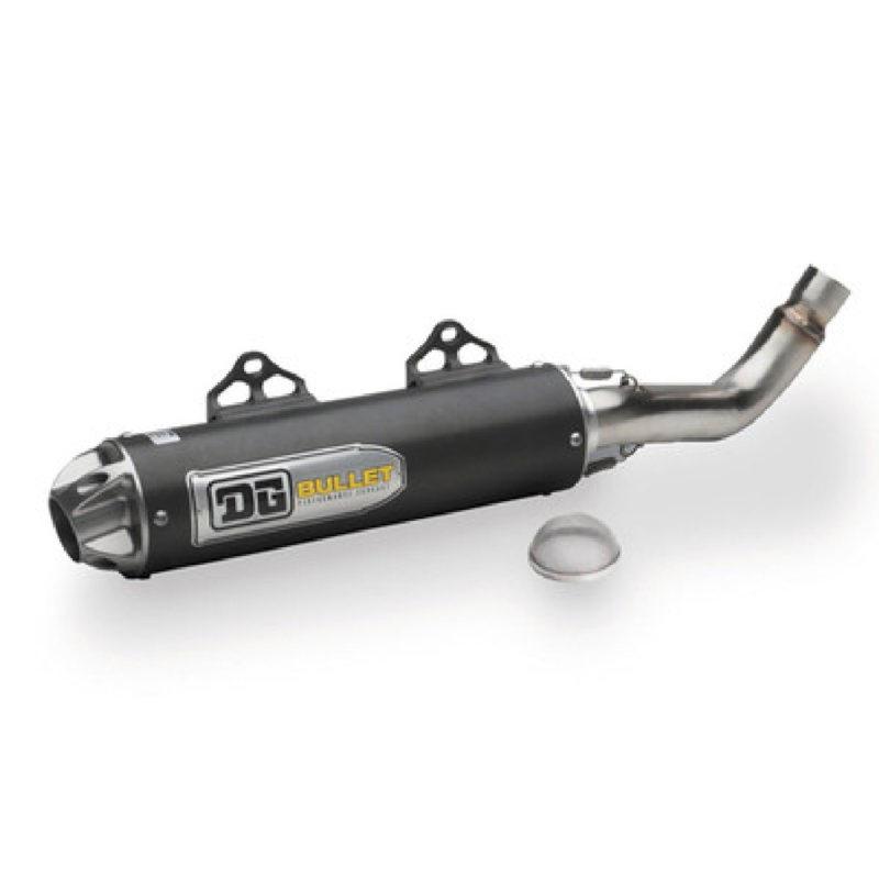 New dg can-am ds 450x xc mx (09-11) x-2 black bullet slip on exhaust muffler