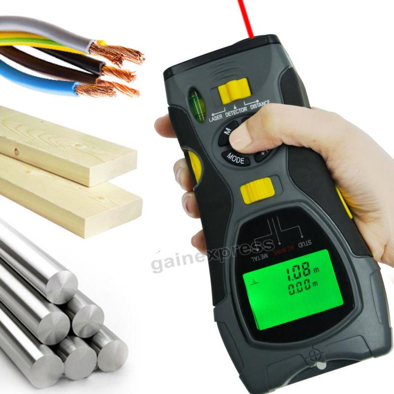 5in1 digital distance meter stud / joists metal wire detector laser tool marker