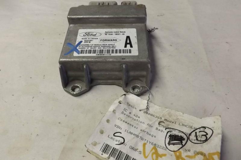 2001 lincoln ls srs airbag module yw4a-14b321-ab oem