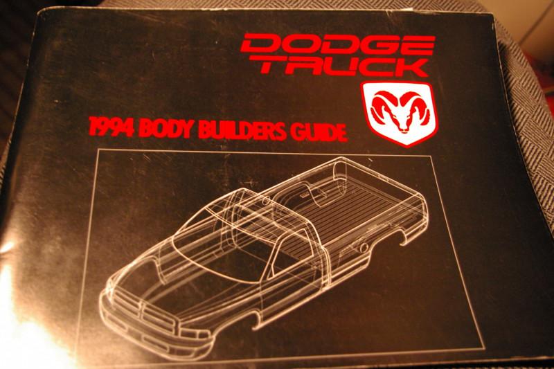 Dodge truck 1994 body builders guide