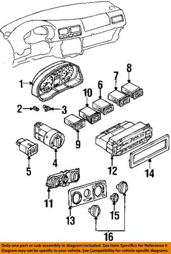 Volkswagen oem 1j0820045f cluster & switches-heater control