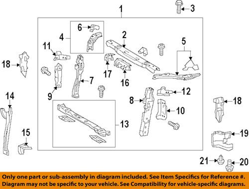 Scion oem 5320321020 radiator support-upper support