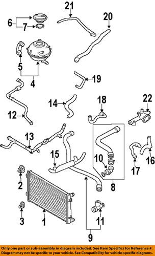 Volkswagen oem 1c0121081b hvac heater hose/heater hose