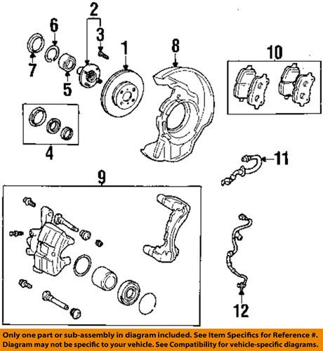 Toyota oem 8954202030 front abs wheel sensor/abs wheel speed sensor