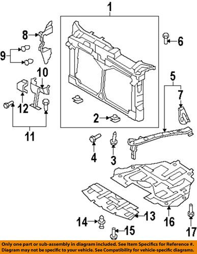 Mazda oem gs3l56111b radiator support-under cover