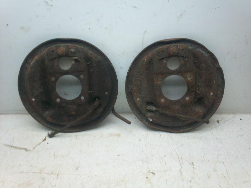 70-81 camaro firebird trans am rear drum brake backing plates solid