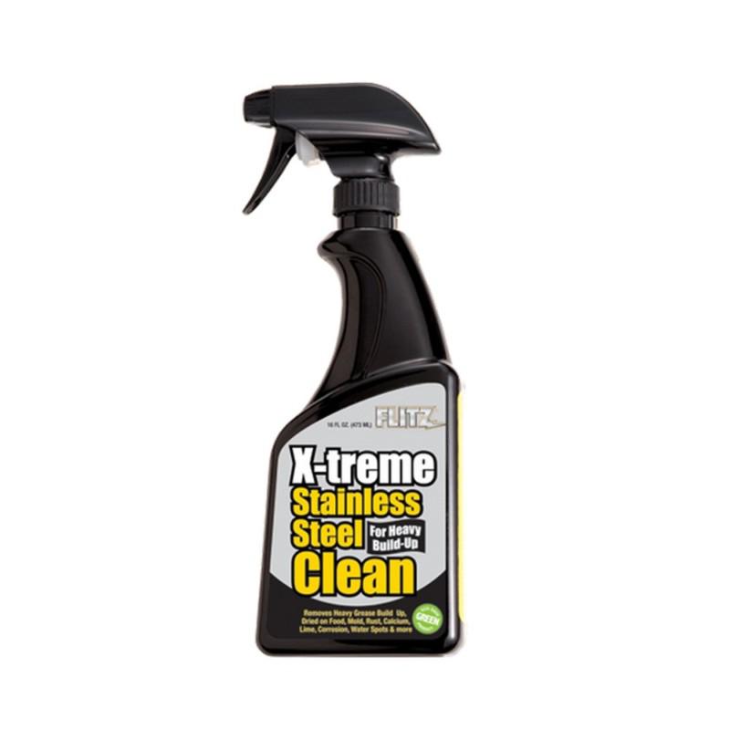 Flitz x-treme stainless steel cleaner 16 oz. spray bottle - hv 11706