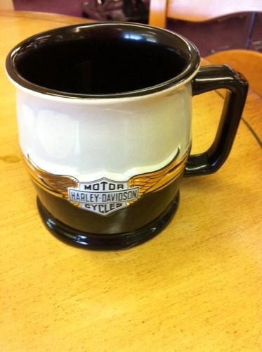 Harley davidson black coffee cup mug fat