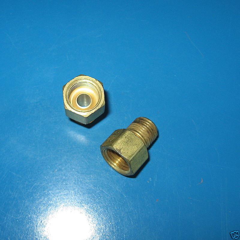 Weatherhead  1/8" npt to 3/16 inverted flare fitting brake adapter brass 2pc