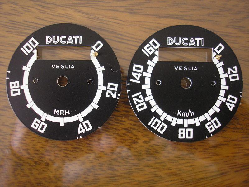 Ducati veglia speedometer dial face m.p.h-km/h.new!!!!