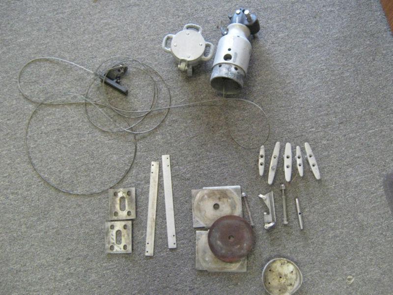 Sailboat rigging/parts. mast ends, cleats, cable