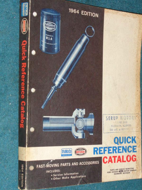 1949-1964 ford car & truck quick reference parts & service book catalog 63 62 61