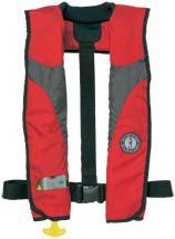 Mustang survival bass competition deluxe inflatable vest red/carbon md3087 bc