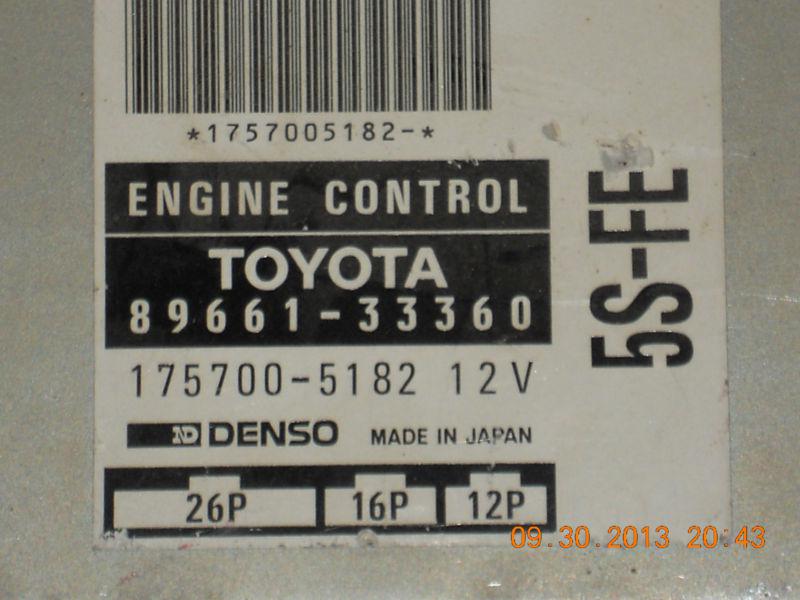 1994-1995 toyota camry 4 cyl ecu ecm computer 89661-33360