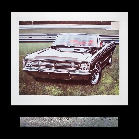 Dodge dart 1967 1968 1969 1970 convertible gt gts 440 magnum - art print poster