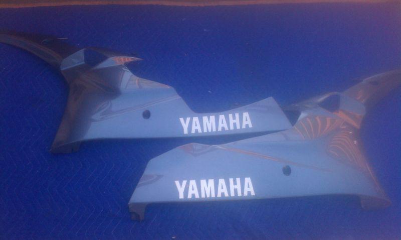 2006 2007 oem r6 left and right lower fairings dark bluish graymetallic