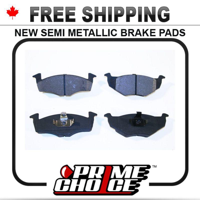 New premium complete set of front metallic disc brake pads with shims