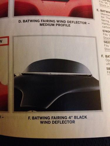 58204-98 4" batwing harley windshield