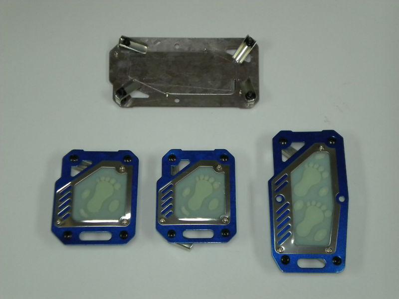 Blue pedals for manual cars ( 3 pieces / set )