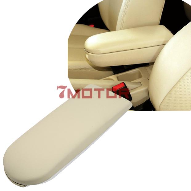 99-04 vw jetta golf light beige leatherette armrest cover console lid latch cool