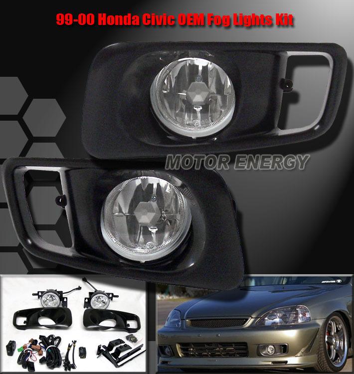 1999-2000 honda civic ek9 jdm oem bumper fog lights kit